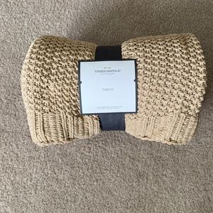 NWT Soft Tan Throw
